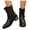 Black, variant on Black Mid Calf Boots for Women Chunky Heel Casual Slip On Pointed Toe Ankle Booties Buckle Strap Dress Boots