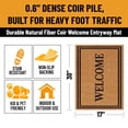thumbnail image 2 of Ottomanson Coir Welcome Mat, Non-Slip Outdoor Doormat, Weather-Resistant, 17" x 30", 2 of 7