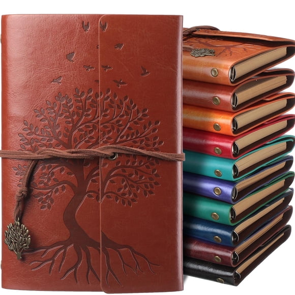 PU leather Journal notebooks Tree Life Bound Journals Diary Vintage Refillable Blank Notebook Retro Leather Notebook Blank Loose Leaf Travelers Journ
