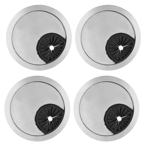 Desk Grommet Cable Hole Cover – 2 Pack, 2 Inch Mounting Hole, White ABS – Adjustable, Organize Computer & Office Wires – 2.5 Inch Overall Diameter