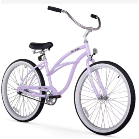 NextGen 26 In. Single Speed Women s Cruiser Bike with Steel Frame  Rear Coaster Break  Purple