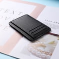 thumbnail image 4 of Retro hombre Litchee patrón Color sólido Mini monedero Casual señoras PU tarjetero, 4 of 6