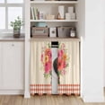 thumbnail image 6 of Spring Flowers Tier Curtains 54 Inch Length, Vintage Pastoral Floral Leaves Farm Checkered Cafe Short Curtains for Bathroom Sink, Small Kitchen Curtain Light Filtering Drapes 2 Panels 27.5"Wx54"L, 6 of 8