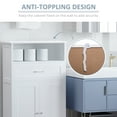 thumbnail image 5 of kleankin Modern Bathroom Floor Cabinet, Free Standing Storage Cabinet, Linen Cabinet with Drawer and Adjustable Shelf, White, 5 of 9