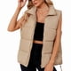 thumbnail image 2 of Chaleco Acolchado para Mujer, Abrigos de Abrigo, Chaquetas y Abrigos con Bolsillos. Caqui XXL, 2 of 8