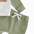 thumbnail image 4 of Baby Boys Outfits 2Pcs Fall Winter Clothes Striped Long Sleeve Tops with Pocket and Elastic Waist Trousers Pants Toddler Outfits Set Kaprioy Baby Boy Clothes 9 12 18 24 Months 2T 3T, 4 of 5