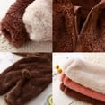 thumbnail image 3 of GYRATEDREAM Newborn Jumpsuits Baby Bear Ear Snowsuits Infant Fleece Zipper Hooded Romper Warm Outwear, Beige 18-24 Months, 3 of 13