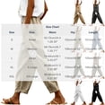 thumbnail image 3 of Admvng Linen Pants for Women Elastic Drawstring Waist Straight Leg Casual Soft Trousers with Pockets, 3 of 9