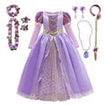 thumbnail image 3 of Disney vestido de princesa Rapunzel para niños, conjunto de disfraces enredados, ropa de fantasía para fiesta de cumpleaños, Carnaval y Halloween, 3 of 5