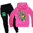 thumbnail image 1 of Minecraft Game Kids Tracksuit Set Rose Red Hoodie Sweatshirt Trousers Outfit Clothes, 1 of 1