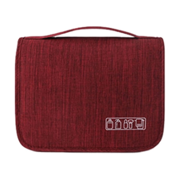 Coollooc Travel Toiletry Bag for women, Portable Hanging Organizer for Full-Sized Shampoo, Conditioner, Brushes Set, Travel-Size Accessories