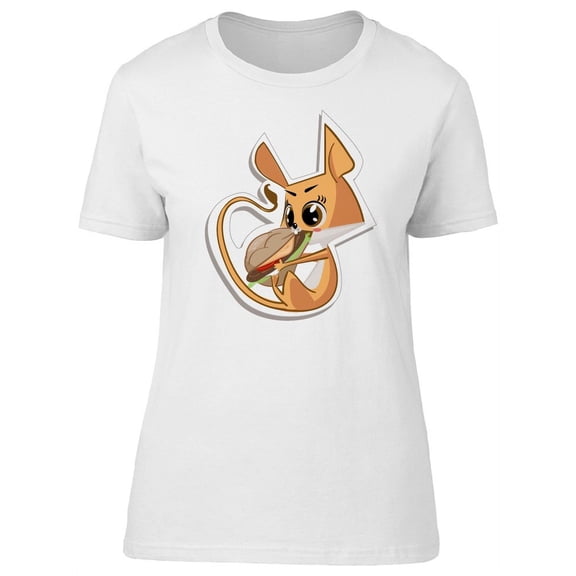 Cute Jerboa Eating Sandwich Tee Women's -Image by Shutterstock