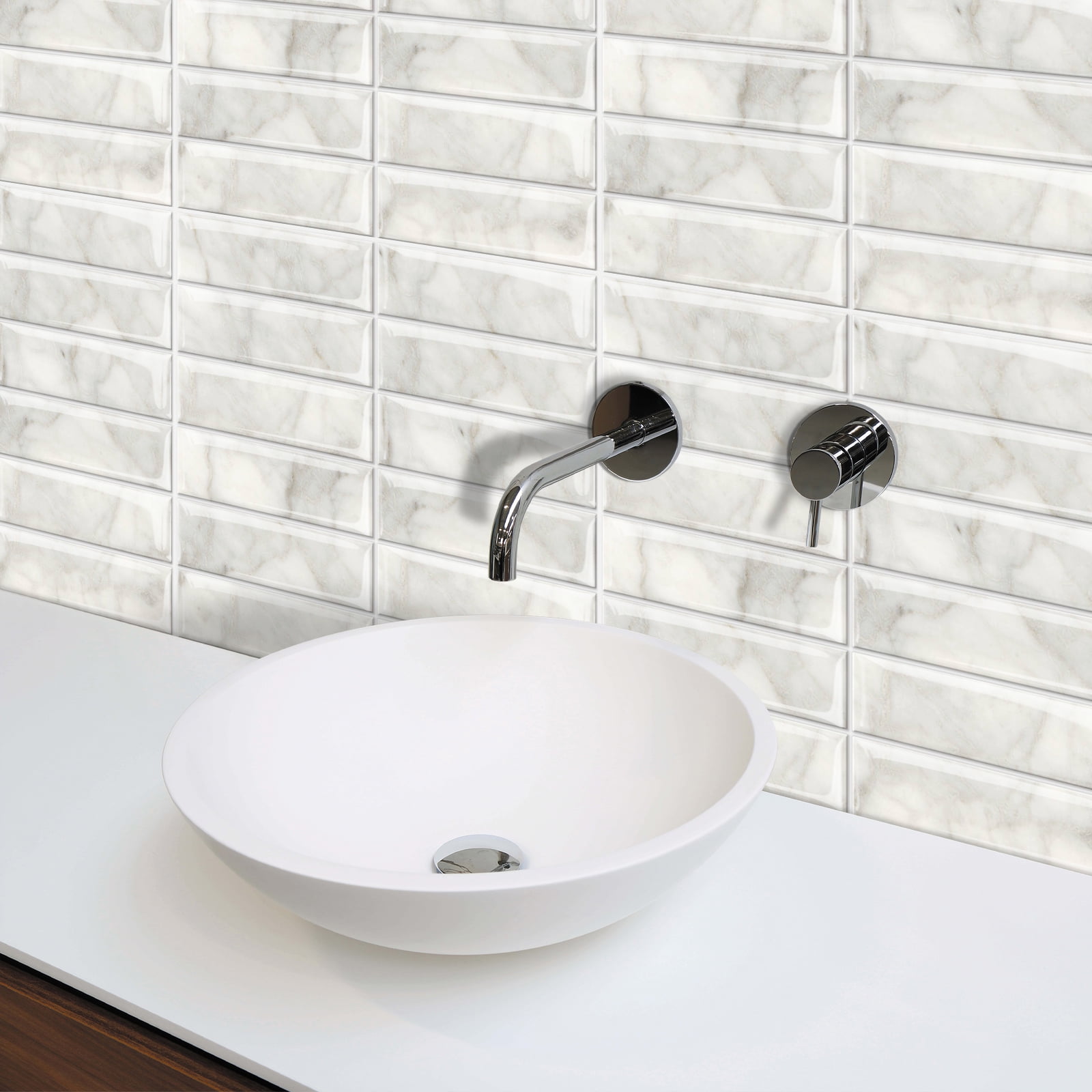 DEWOO Peel and Stick Backsplash - 10 Sheets of 12"×12" - 3D Adhesive Peel and Stick Tile Backsplash for Kitchen, Bathroom, Wall Tile, Light Gray