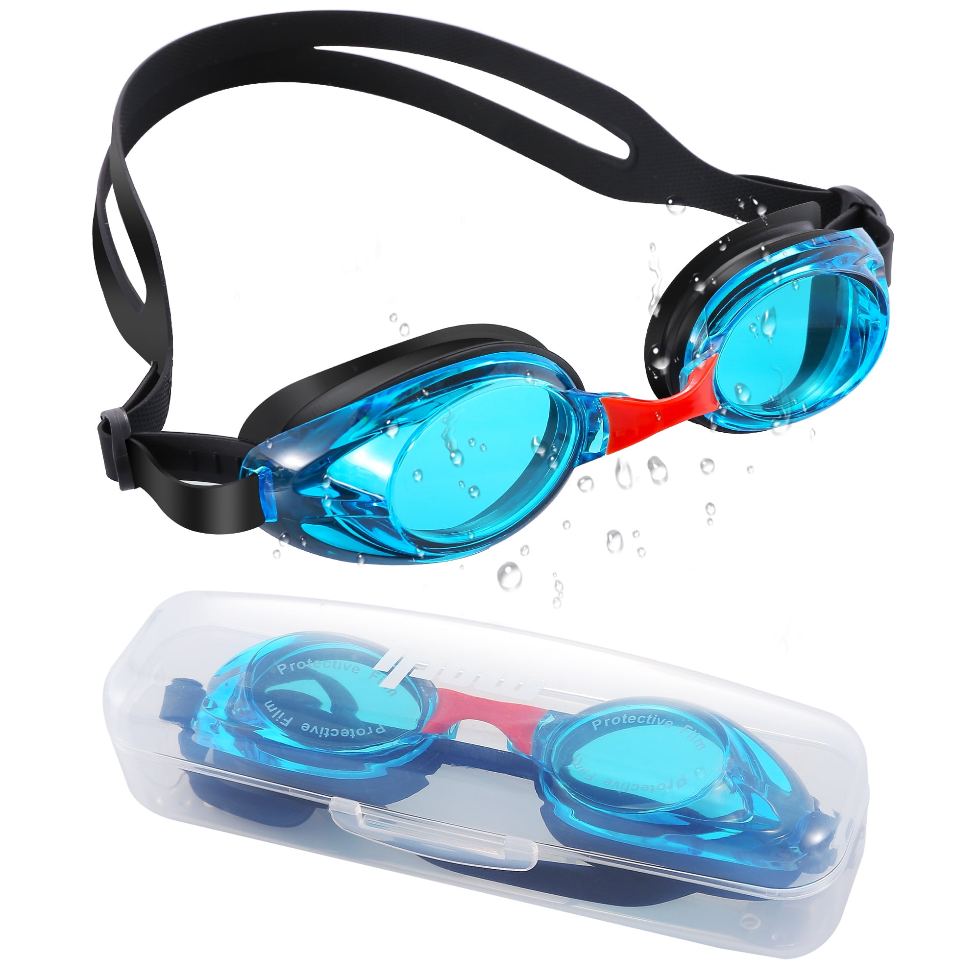 Xixik No Leaking Swimming Goggles Anti-Fog UV Protection Waterproof Premium Youth Childrens Swimming Goggles for Adults Men Women black