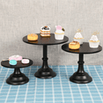 thumbnail image 3 of 3Pcs Cake Stand, Stand , Tall Stands,Black, 3 of 6