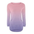 thumbnail image 5 of Long Sleeve Tops Pullover Sweaters for Women Casual Solid Long Sleeve Jumper Sweaters Blouse Sweaters for Women Pink M, 5 of 5
