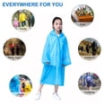 thumbnail image 5 of Los impermeables desechables para niños Dinheiro con hebilla y gorra de 6 piezas son livianos, fáciles de transportar e impermeables, 5 of 5