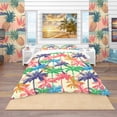 thumbnail image 2 of Designart 'Palm Pattern A' Tropical Duvet Cover Set, 2 of 4