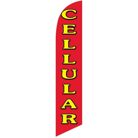 Cellular red Feather Banner Swooper Flag - Replacement FLAG ONLY