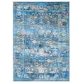 thumbnail image 2 of SAFAVIEH Bahia Linda Oriental Polyester Machine Washable Area Rug, Blue/Gold, 6'7" x 9', 2 of 12
