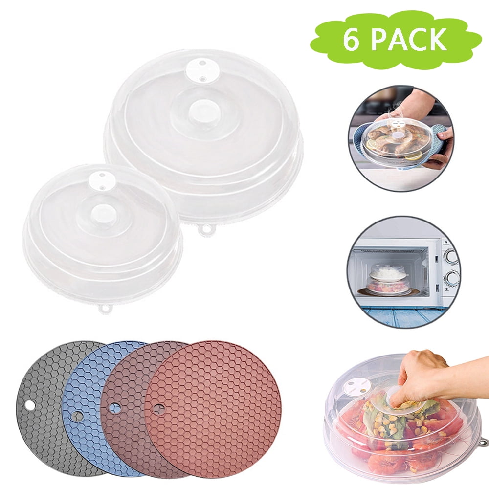 CHUANK 2 Pcs Microwave Splatter Cover, Transparent Cover, Microwave