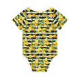 thumbnail image 2 of Daiia Orange and Lemon Printed Unisex-Baby Short Sleeve Onesies Bodysuits Baby Climbing Clothes Soft and Comfortable Romper with Expandable Shoulder Design-6 Months, 2 of 8