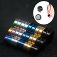 thumbnail image 6 of HOOUN Magnetic Black Circle Non-Piercing Clip Earrings Fake Ear Gauges for Men Women-Blue 6mm, 6 of 9