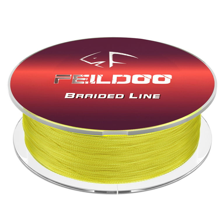 Feildoo Braided Fishing Line,10LB,12LB,15LB,327yds,547yds,1097yds,Yellow 
