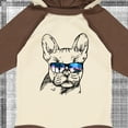 thumbnail image 4 of Inktastic French Bulldog Portrait with Sunglasses Boys or Girls Long Sleeve Baby Bodysuit, 4 of 5