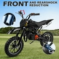 thumbnail image 6 of Gpower Gasoline 49cc Dirt Bike for Kids 6-15,2-Stroke Gas Power Mini Dirt Bike,1-Seater,Black, 6 of 9