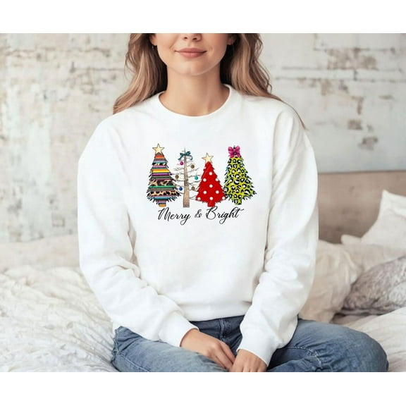 Merry Christmas Sweater, Christmas Sweatshirt, Christmas Jumper, Christmas Jumpers For Women, Rain deer, Snow Man, Serape Tree (SWT)