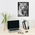 thumbnail image 5 of WFSposter Black and White Tiger Canvas Wall Art Tiger Mom with Cub Picture Wild Animal Painting Modern Artwork for Home Decor, 5 of 5