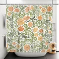 thumbnail image 3 of Tchckioa Autumn Green Floral Shower Curtain for Bathroom,72x72 Inch Waterproof Hooks Bath Curtain Decor, 3 of 6