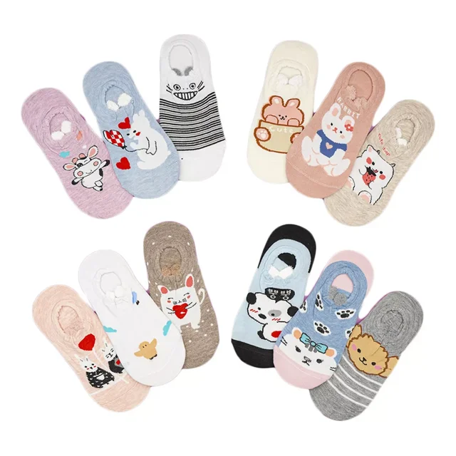 Calcetines Algodón Tobitin Tines De Mujer Animalitos 12pzs