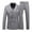 Grey, variant on Male Autumn And Winter Suit Two Piece Solid Color Lapel Collar Long Sleeve Pocket Suit Jacket And Trousers Suits 3