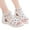 White, variant on Girls Casual Dress Sandals Ankle Open Toe Strappy Gladiator Shoes Flower Walking Flats for Kid