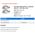thumbnail image 2 of Rear Brake Backing Plate - Compatible with 2011 - 2012 Ram 1500, 2 of 2
