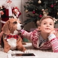 thumbnail image 4 of Paquete de 2 collares navideños para perros, collares clásicos para perros a cuadros de búfalo con pajarita extraíble, ajustable Zhivalor CPB-SSW518-4, 4 of 5