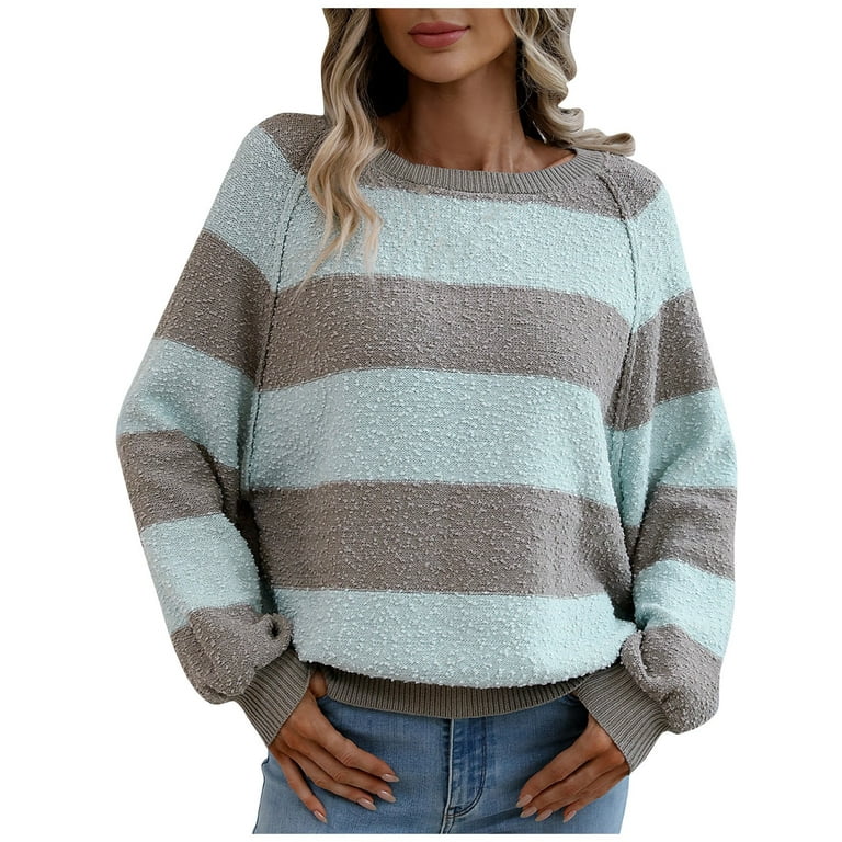 Ropa De Invierno Para Mujer, Women's Sweaters Cardigans For Women Sweater  Fashion 2022 Cheap Women's Autumn And Winter Splicing Knit Sweater Round