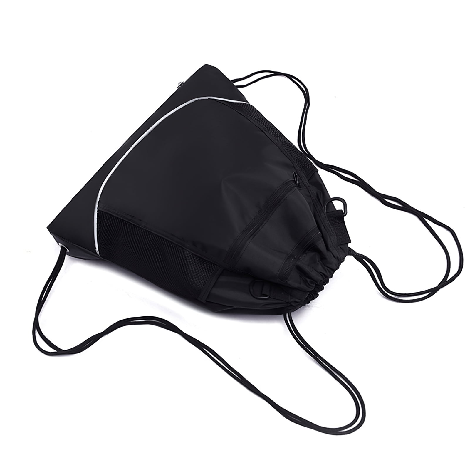 FANCY Waterproof Drawstring Bag Large Capacity Drawstring Backpack  Lightweight String Bag with Adjustable Belt Smooth Zipper Net Bag for  Outdoor Sports Basketball - Walmart.com