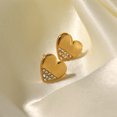 thumbnail image 3 of Qarigey 1 par de pendientes de circón en forma de corazón para mujer, pendientes de joyería de moda brillantes para trabajo de fiesta de boda Ropa, zapatos y accesorios Miscelánea Qarigey AP017878-00, 3 of 6