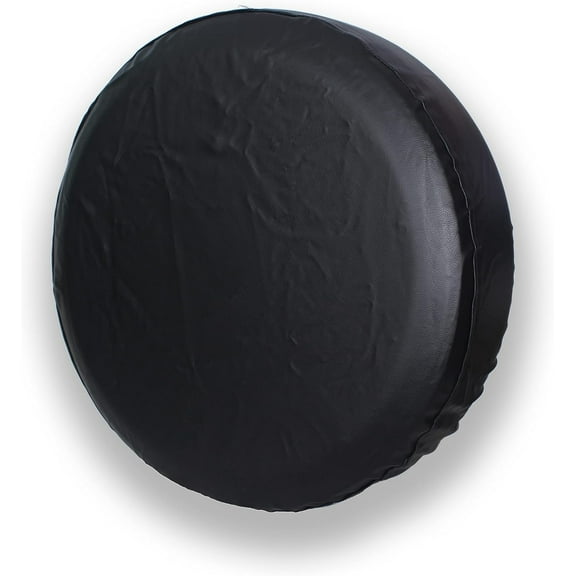 Spare Tire Wheel Cover Type Shade Pure Black PVC Thickening Leather for Car Truck SUV Camper Trailer Universal Fit RV JP FJ 16R for Diameter 30"-32"