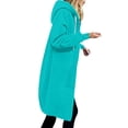 thumbnail image 1 of Chaquetas y abrigos casuales de manga larga con capucha para mujer, chaqueta de color liso, gruesa, de forro polar, informal, de invierno, con cremallera, manga larga, bolsillo, con capucha, suéter la, 1 of 4