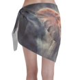 thumbnail image 2 of Kll Elephant In Smoke Print Women'S Sarong Coverups Short Bathing Suit Wrap Skirt Beach Wrap Swimsuit Cover Ups, 2 of 7