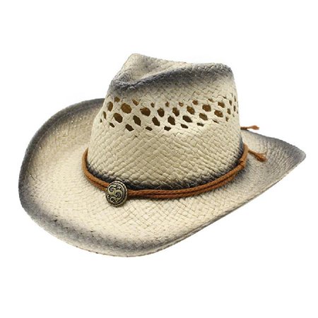 Yokua Handmade Fishing Hat Wide Brim Cowboy Hat for Women Men Dress-up Party