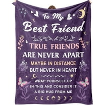 Bestie Gifts for Women - Best Friend Blanket Gift 60 x 50 Inch - Bestie Gift on Mothers Day, Best Friend Happy Birthday Gifts - Friendship Flannel Throw Blanket Thinking of You Far Away Gifts