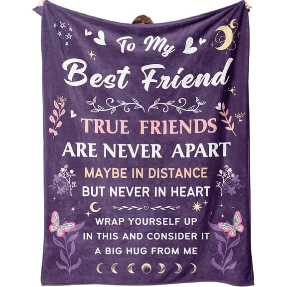 Best Friend Blanket Gifts on Christmas Friendship Blanket Gifts for Women Work Bestie BFF Soul Sister for Women Friends on Mothers Day Birthday Xmas to My Friend Throw Blanket 60"x50"