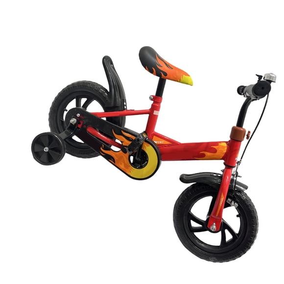 Bicicleta Para Niños, Cojín Transpirable, Bicicleta Para Niños, Rueda De Espuma De 12 Pulgadas, Color Rojo Para Niños Pequeños