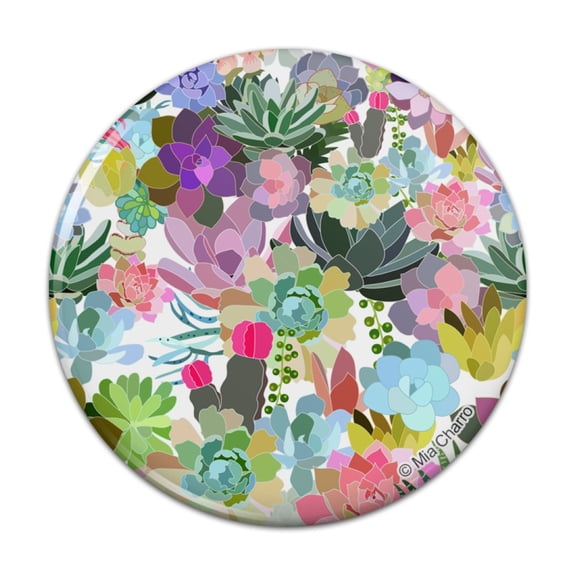 Succulents Oasis Pattern Kitchen Refrigerator Locker Button Magnet