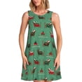 thumbnail image 1 of Disketp Christmas Dachshund para Vestido sin Mangas para Mujeres, Vestidos de Verano para Mujeres, Casual y Holgado para la Playa, 1 of 7